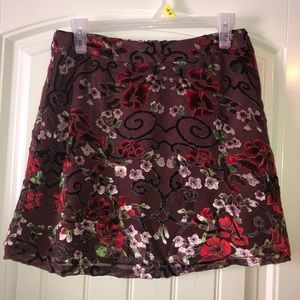 Oriental pattern mini skirt